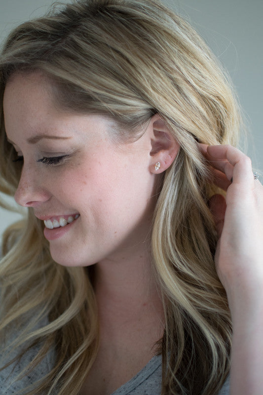 Herkimer Diamond Studs - As Seen On The Small Things Blog &amp; Baby Daddy