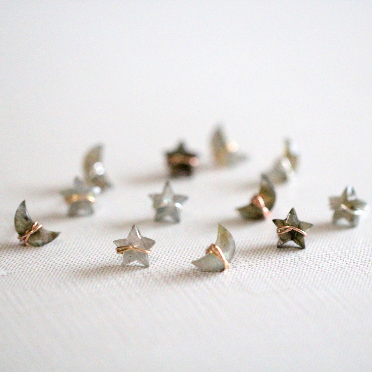 Moonbeam &amp; Stardust Studs - Labradorite