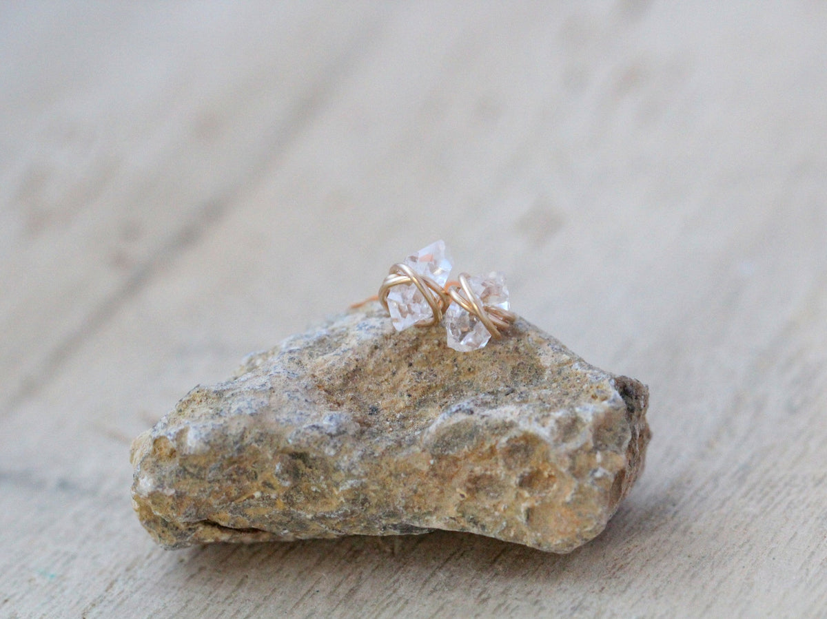 Herkimer Diamond Studs - As Seen On The Small Things Blog &amp; Baby Daddy