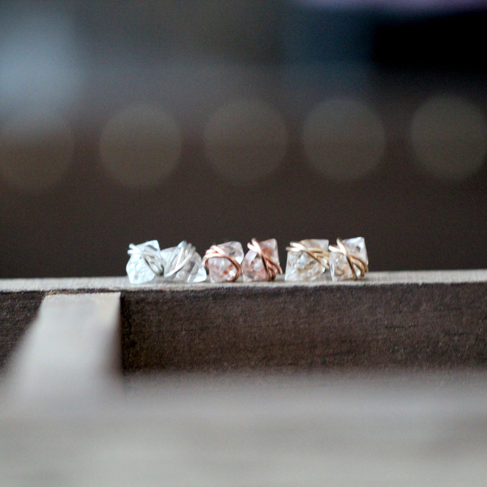 Herkimer Diamond Studs - As Seen On The Small Things Blog &amp; Baby Daddy