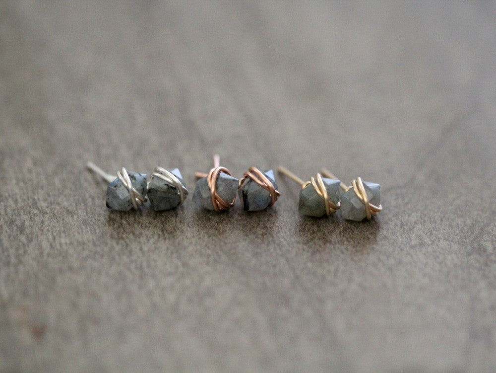 Pike Studs - Labradorite