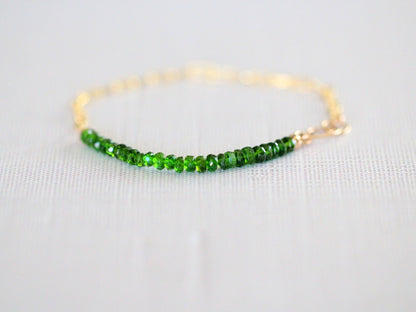 Cara Beaded Bracelet - Chrome Diopside