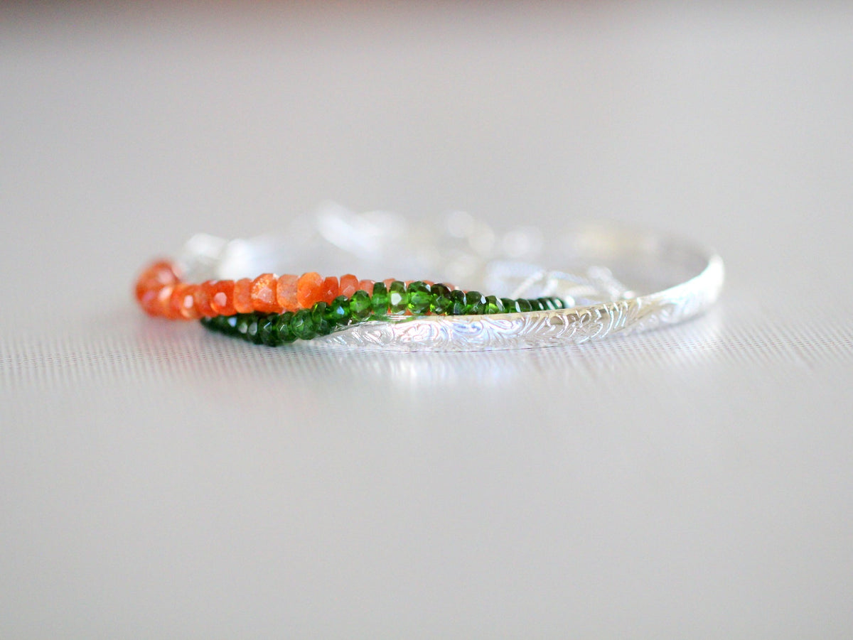 Cara Beaded Bracelet - Chrome Diopside