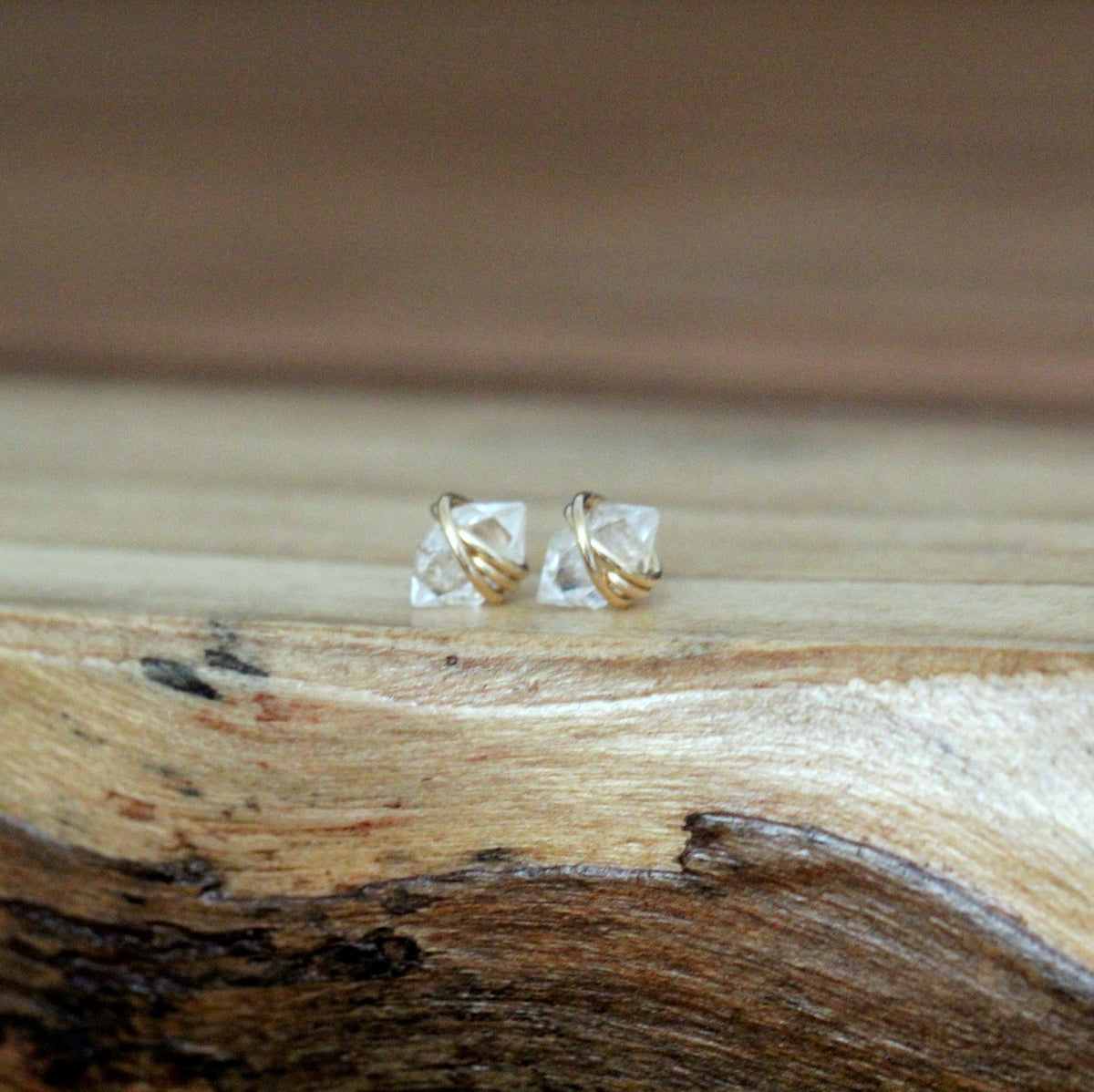 Herkimer Diamond Studs - As Seen On The Small Things Blog &amp; Baby Daddy