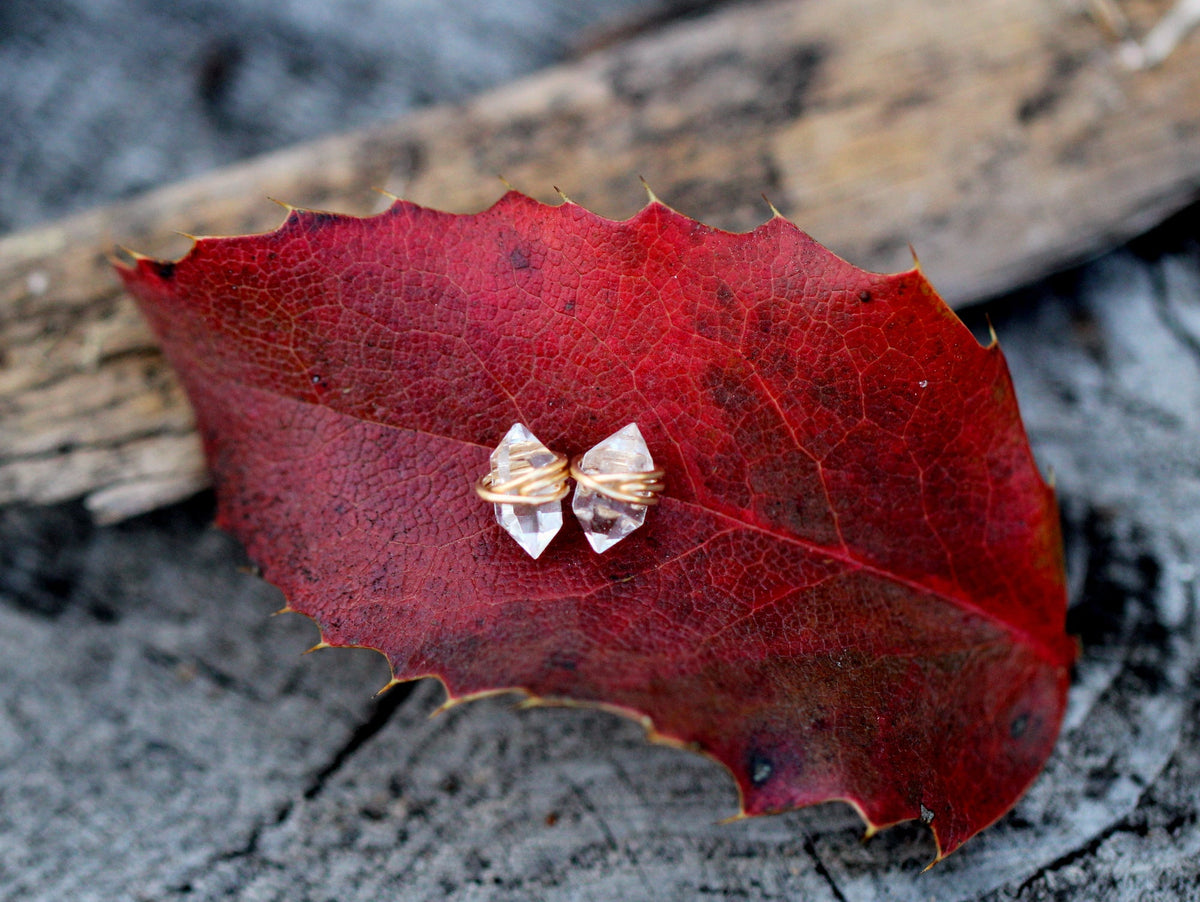 Herkimer Diamond Studs - As Seen On The Small Things Blog &amp; Baby Daddy