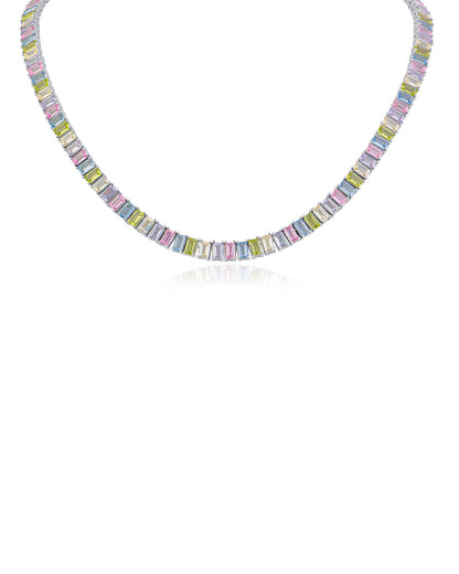 Vibrant Emerald CZ Tennis Necklace