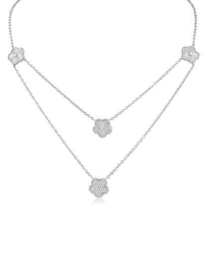 Double Stranded Clover Necklace