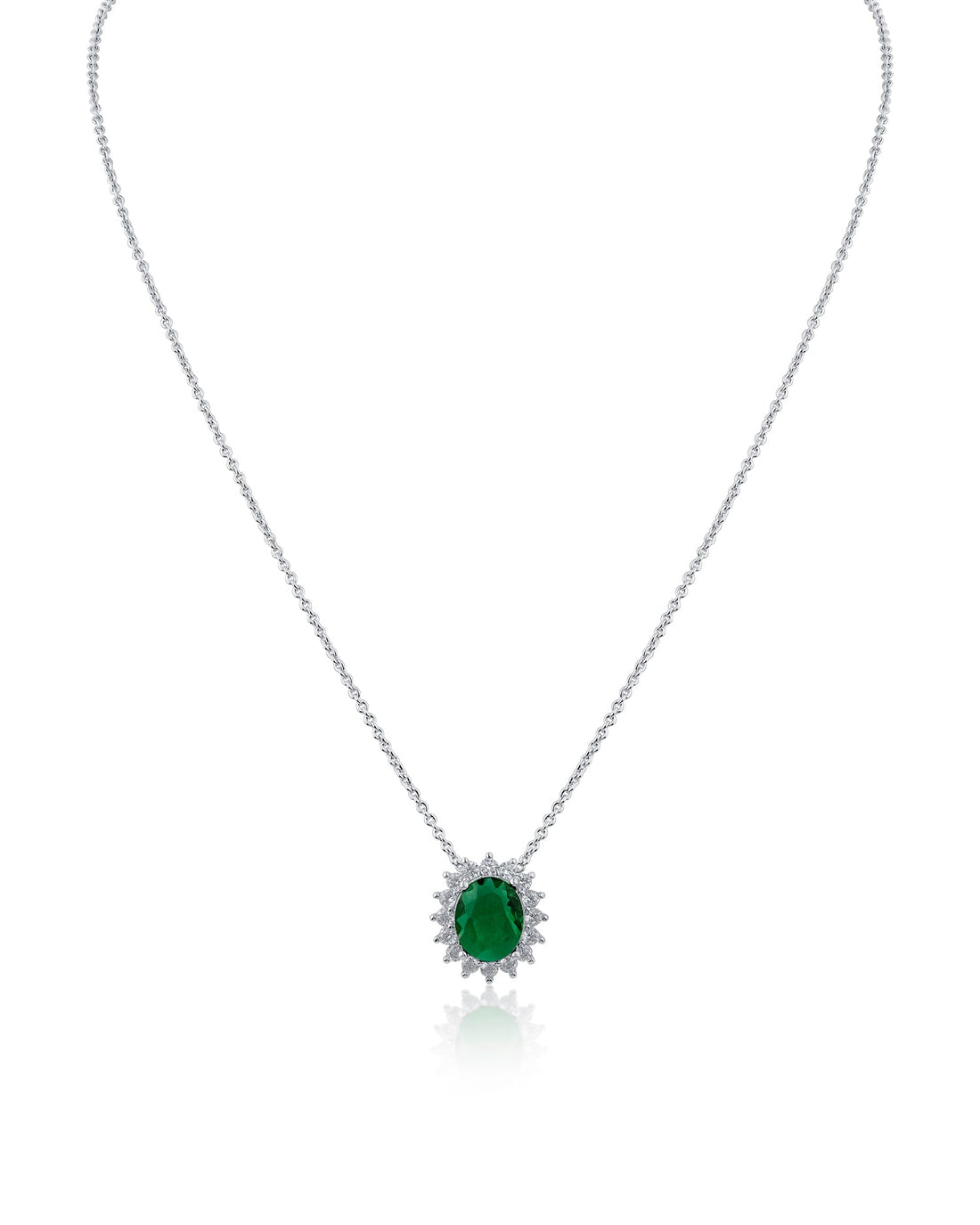 Oval Sapphire Pendant Necklace