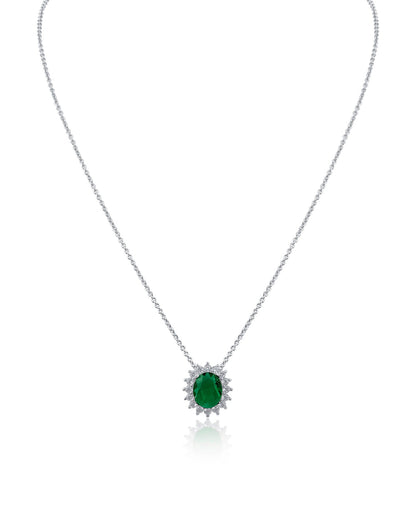 Oval Sapphire Pendant Necklace