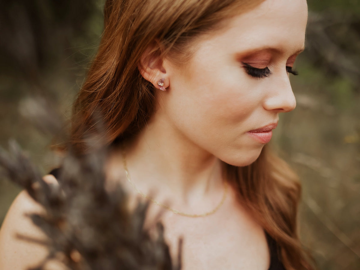 Moonbeam &amp; Stardust Studs - Amethyst