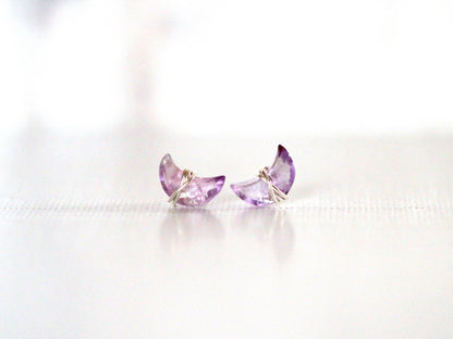 Moonbeam &amp; Stardust Studs - Amethyst