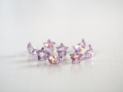Moonbeam &amp; Stardust Studs - Amethyst