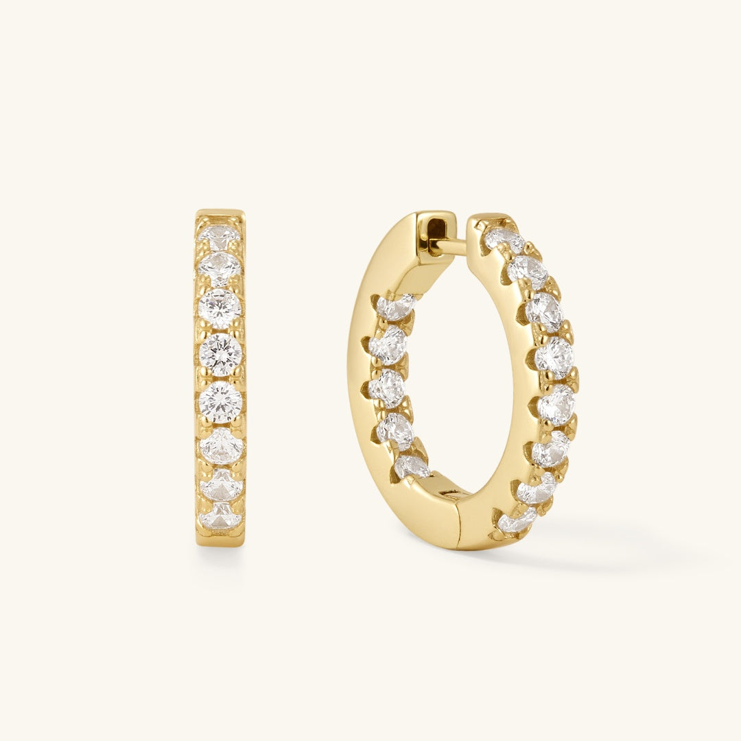 Large Diamond Hoops