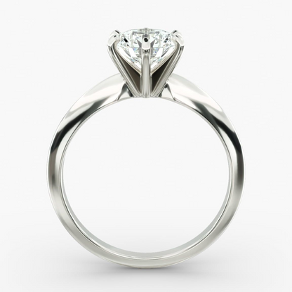 AGI Certified 3 CTW Lab Grown Diamond Solitaire Engagement Ring – G-VS Clarity, 14K White Gold