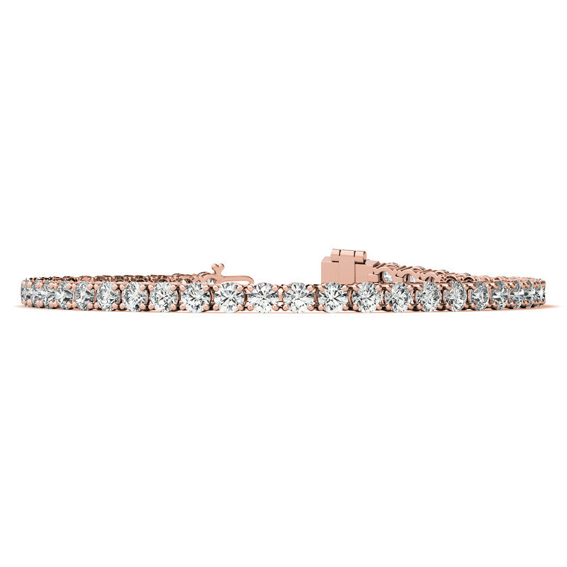 Set of Three 6ctw Created Moissanite Tennis Bracelets – 3mm Stones – 14K Gold Overlay in White, Yellow &amp; Rose Gold