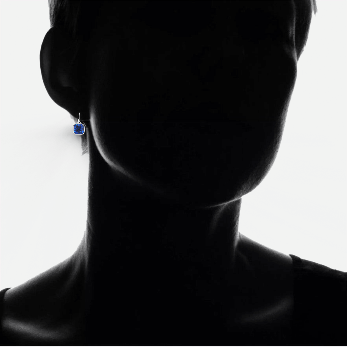 2 Pair Pack: 9.00 CTW Cushion Cut Created Blue Sapphire &amp; Emerald Drop Earrings – Available in .925 Sterling Silver or 14kt Yellow Gold Over .925 – 8mm Square Gems