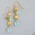 Aqua Chalcedony & Peridot Gold Drop EarringsGorgeous aqua chalcedony gemstone drop earrings. Made with aqua chalcedony and peridot gemstones.- 2.5" long- French hooks- 14k gold plated .925 fine Italian sterlinEarringsPARKEN JEWELRYVettedArcAqua Chalcedony & Peridot