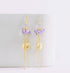 Aquamarine En Pointe Earrings 3-inch gold plated silver with french hooks inspired by ballerinas