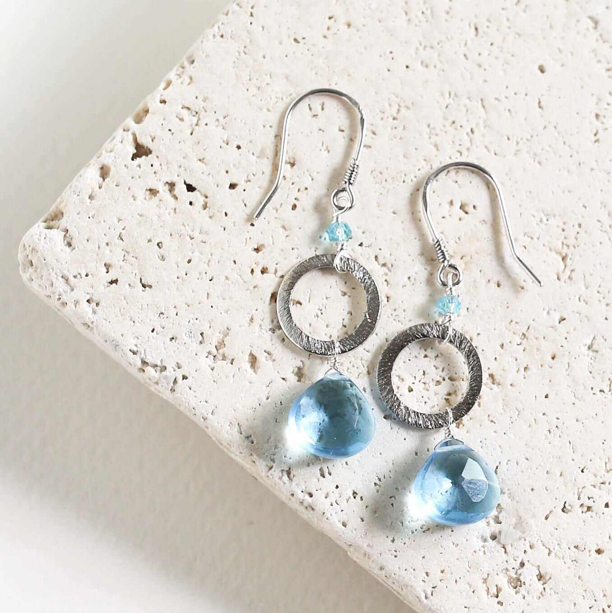 Aquamarine Quartz Airie EarringBeautiful and simple, these little gems will be your go-to earrings.
- Aquamarine Quartz gemstones- 1.5" long- French hooks- 14k gold plated fine .925 Italian sterliEarringsPARKEN JEWELRYVettedArcAquamarine Quartz earrings