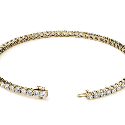 3.50 CTW Lab Grown Diamond Tennis Bracelet  in 14kt White/Yellow Gold (G/VS) AGI Certified