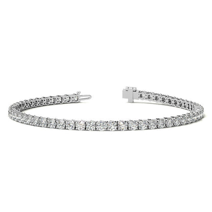 4.00 CTW AGI Certified Lab-Grown Diamond (G/VS) Tennis Bracelet in Choice of 14K White or Yellow Gold