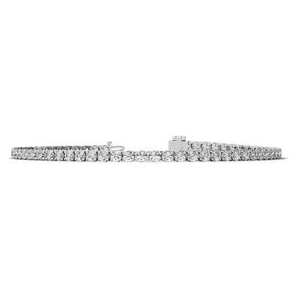 3.50 CTW Lab Grown Diamond Tennis Bracelet  in 14kt White/Yellow Gold (G/VS) AGI Certified