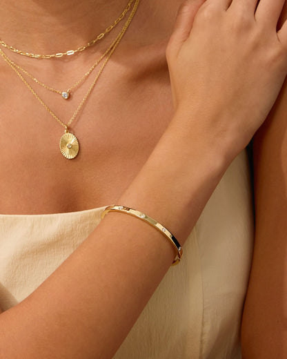 Gold Filled Diamond Bangle