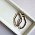 Black Spinel Freestyle Earrings with 14k gold plated sterling silver and French hooks