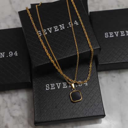 Black Onyx Pendant Set