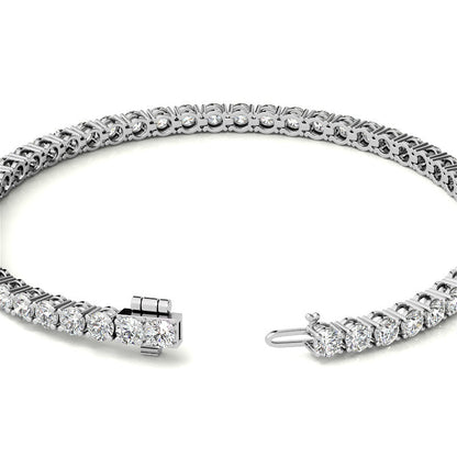 Set of Three 6ctw Created Moissanite Tennis Bracelets – 3mm Stones – 14K Gold Overlay in White, Yellow &amp; Rose Gold