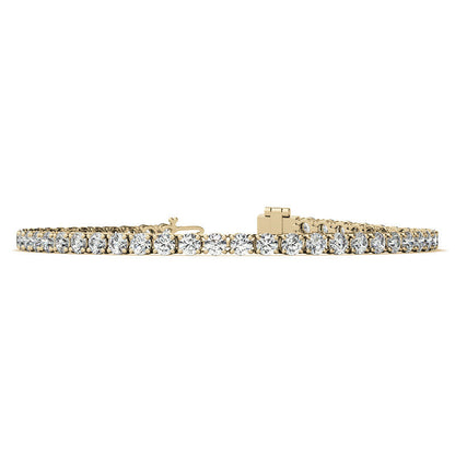 Set of Three 6ctw Created Moissanite Tennis Bracelets – 3mm Stones – 14K Gold Overlay in White, Yellow &amp; Rose Gold