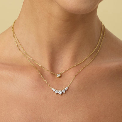 Cluster Diamond Necklace