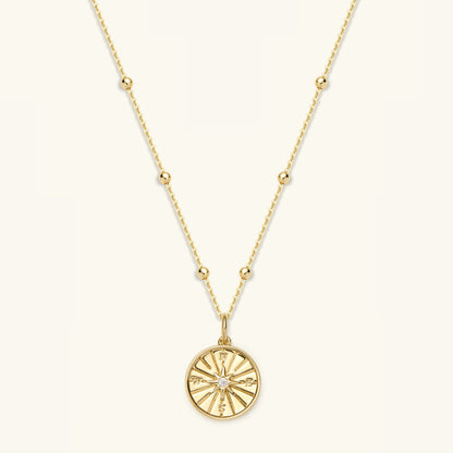 Gold Filled Compass Necklace