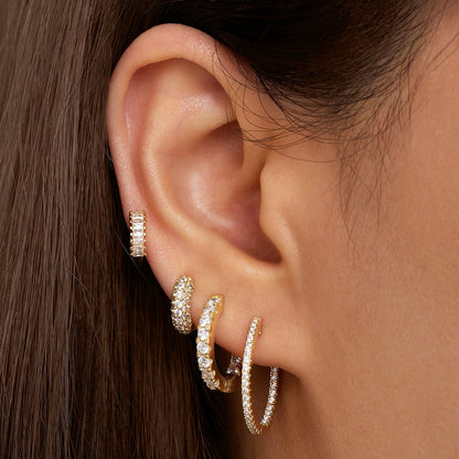 Large Diamond Hoops