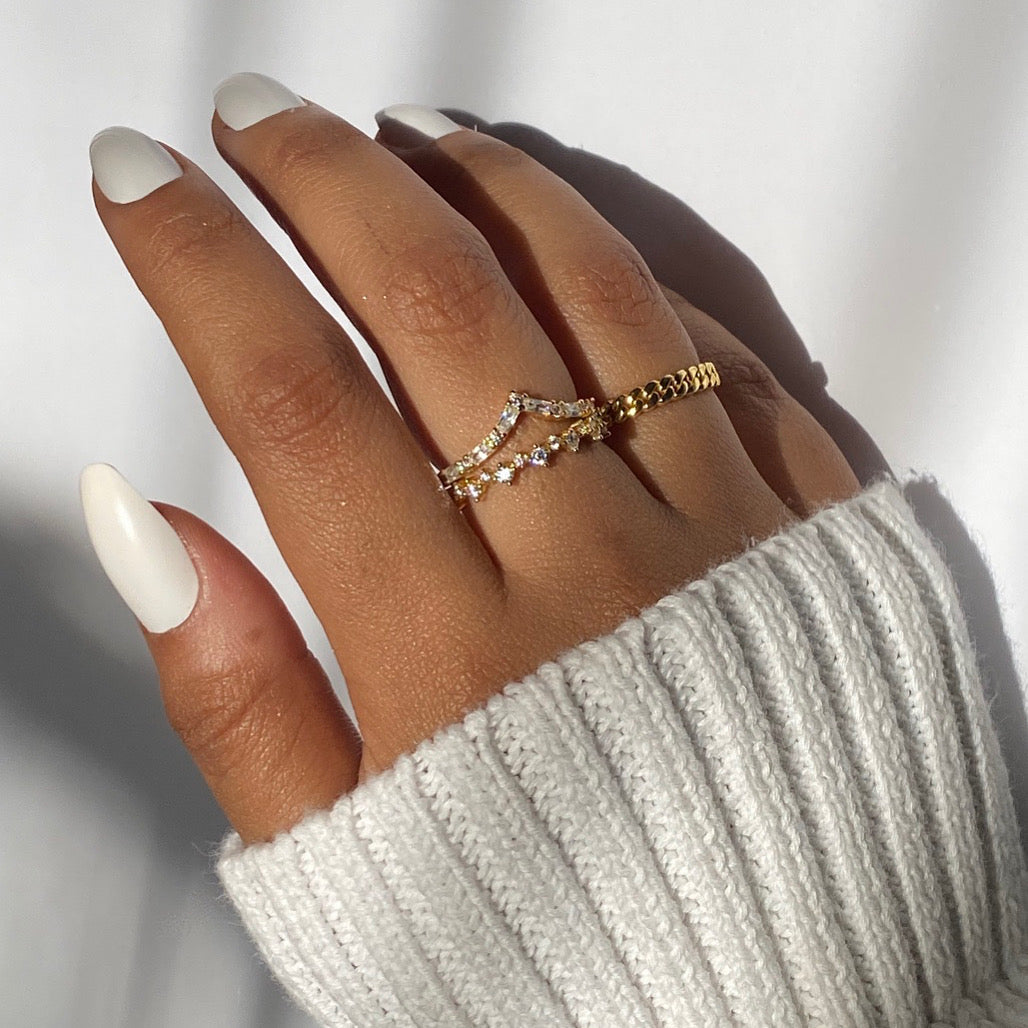 Diamond Chevron Ring
