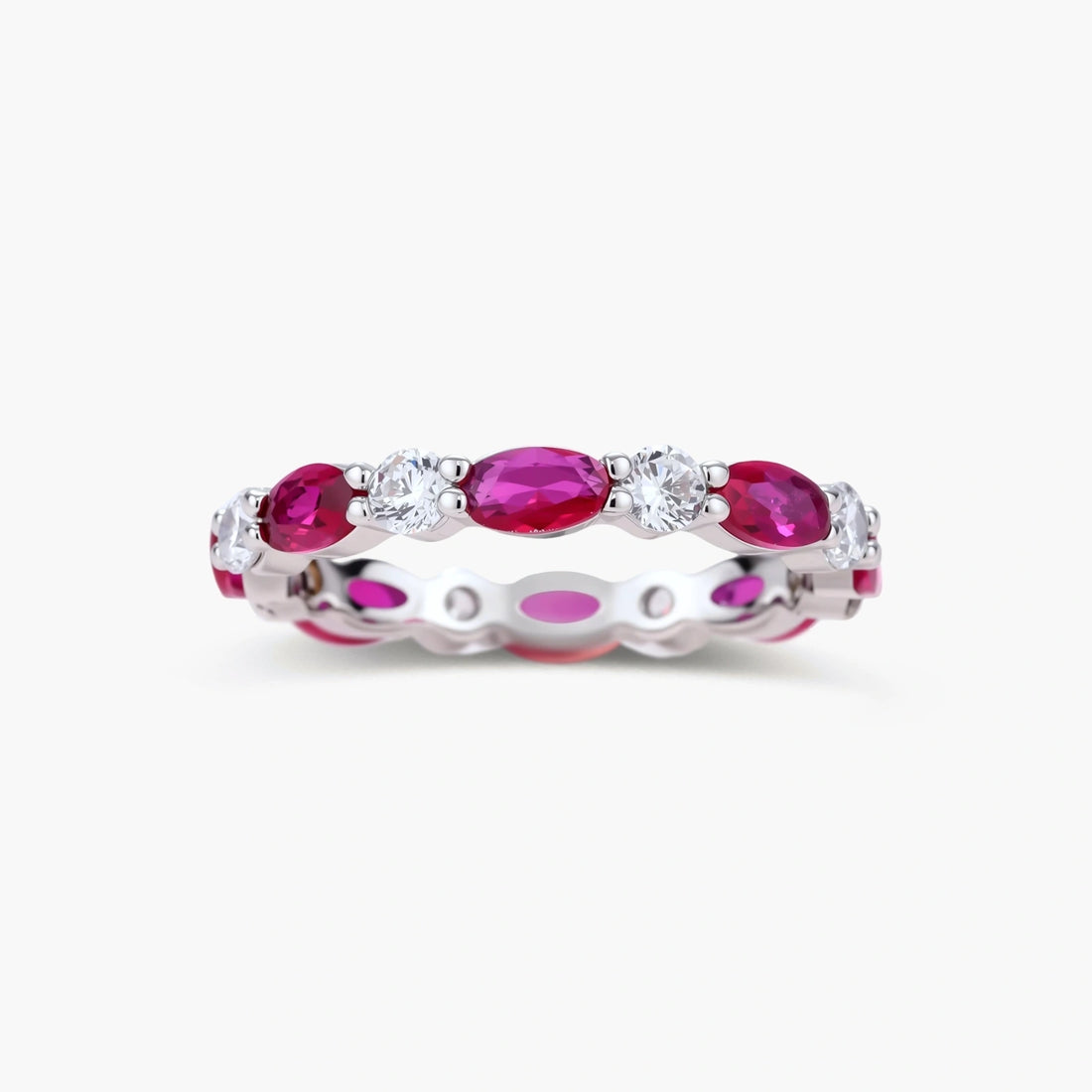 Rosé Ruby Eternity Band - VettedArc