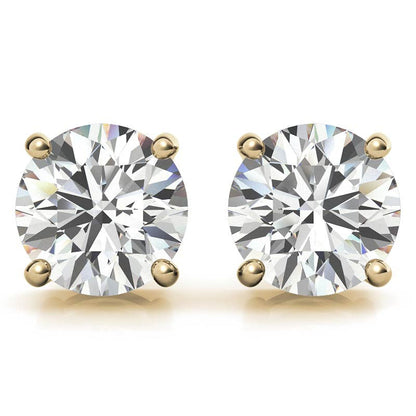 0.50 CTW Lab Grown Diamond Studs Earrings - G/VS Clarity in 14k Gold Over Sterling
