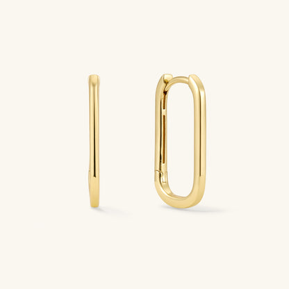 Gold Filled Oval Hoops