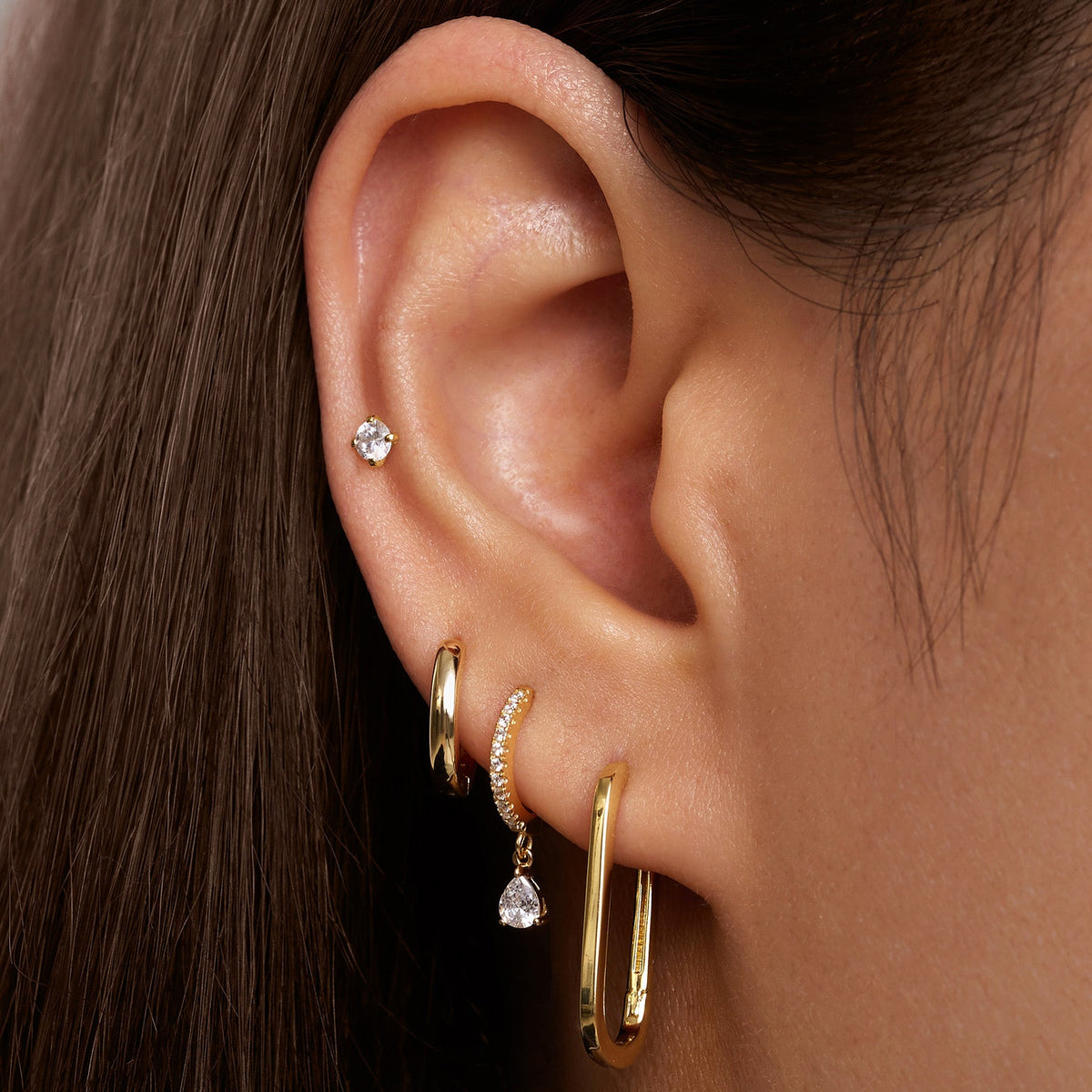 Gold Filled Oval Hoops