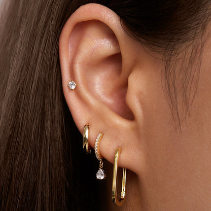 Gold Filled Oval Hoops