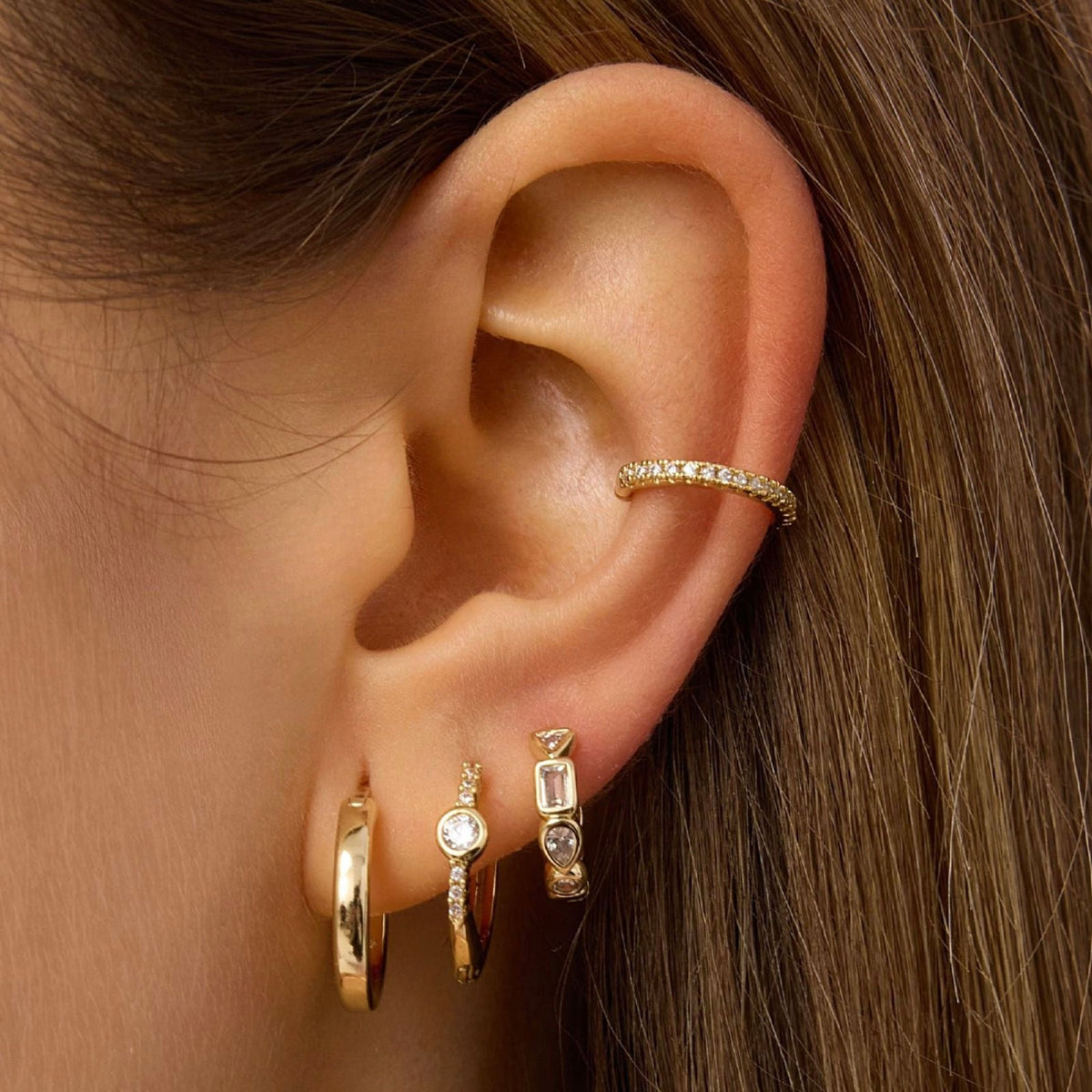 Gemstone Hoops