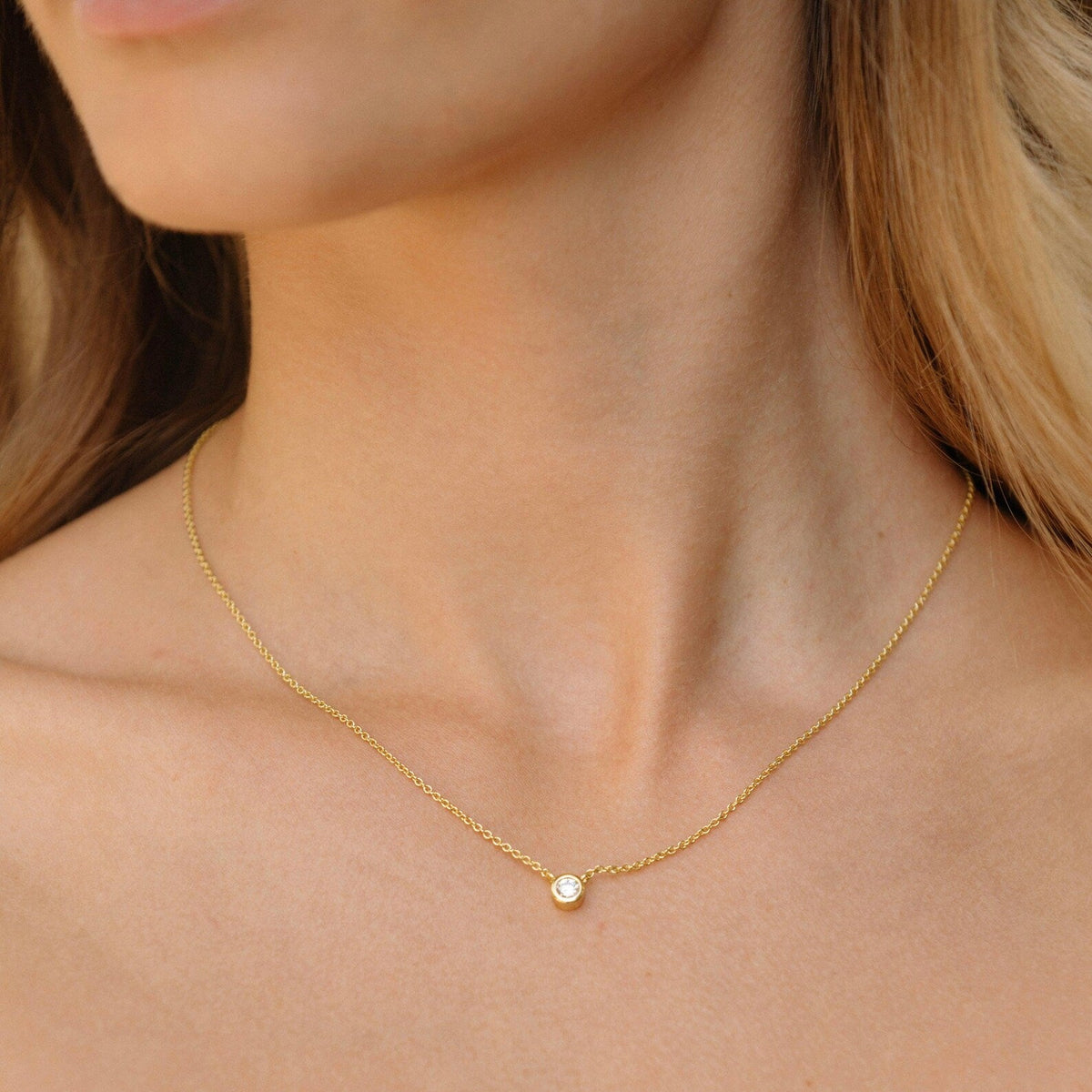 Gold Filled Diamond Bezel Set