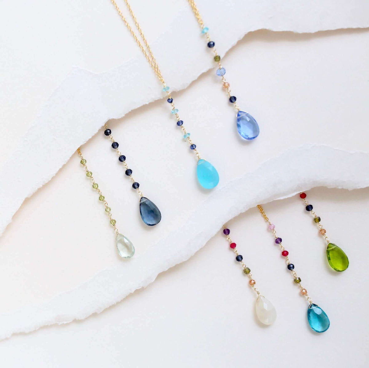 Blue Chalcedony Yoga PendantYoga pendants are designed for total simplicity.
- Blue Chalcedony gemstones paired with shades of blue gemstone accent stones- 18-20" long with a 2" extender chain-NecklacesPARKEN JEWELRYVettedArcBlue Chalcedony Yoga Pendant