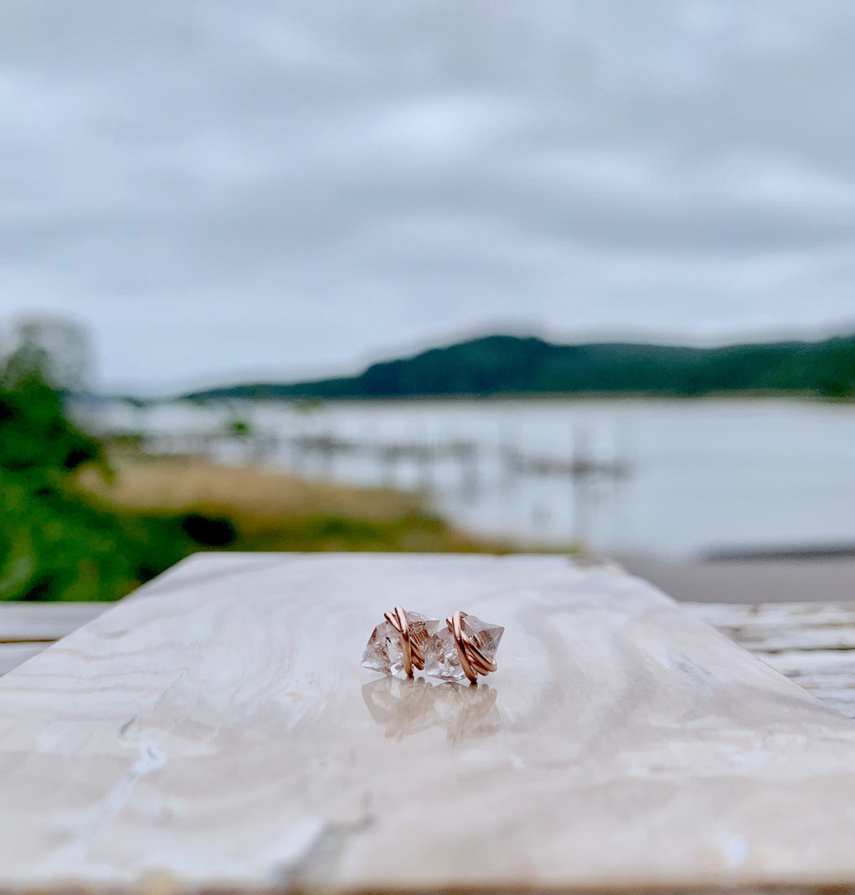 Herkimer Diamond Studs - As Seen On The Small Things Blog &amp; Baby Daddy
