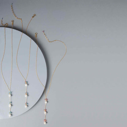 Pearl And Gemstone Necklace CollectionPearls are said to have a calming affect on the wearer and the more stress relief we can get, the better.
Aquamarine has calming properties and is linked to happinesNecklacesPARKEN JEWELRYVettedArcPearl And Gemstone Necklace