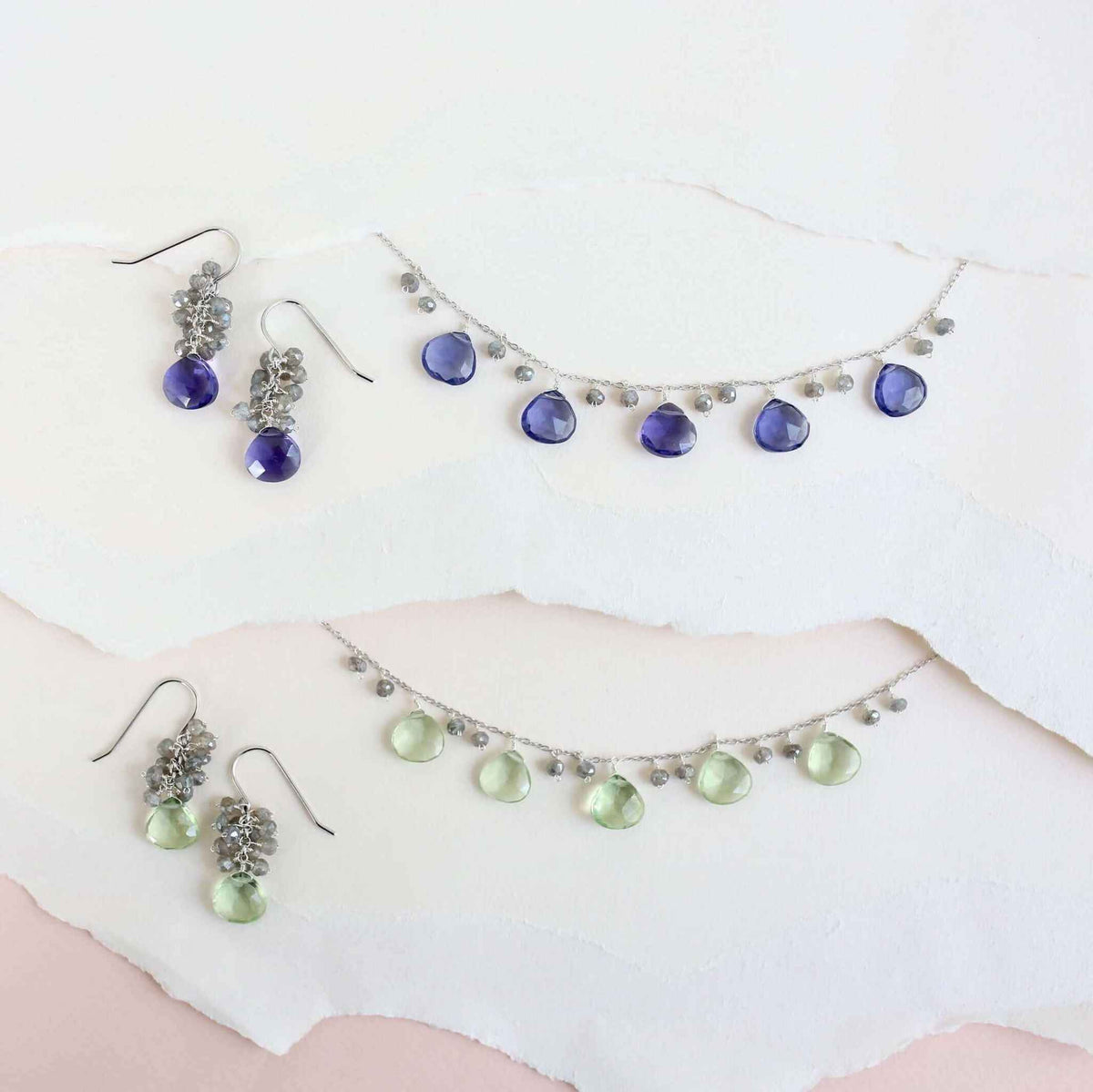 Tanzanite Quartz Silver Sparkler NecklaceA lovely string of sparkling gems.- Tanzanite Quartz &amp;amp; Labradorite gemstones- 16-18" long. Necklace has a 2" extender- Spring ring clasp- Rhodium plated .925 finNecklacesPARKEN JEWELRYVettedArcTanzanite Quartz Silver Sparkler Necklace