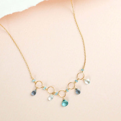 Rainbow Gemstone Mini Sparkler Necklace - GoldDelicate, handmade gemstone chain.
- Garnet, Citrine, Amethyst, Peridot Quartz and Champagne Quartz gemstones- 16 - 18" long with 2" extender- Spring ring clasp- 14kNecklacesPARKEN JEWELRYVettedArcRainbow Gemstone