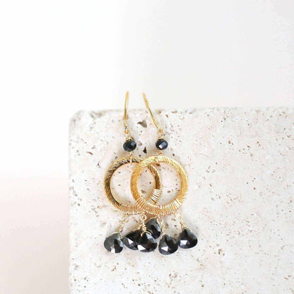 Black Spinel Mini Boho EarringsInspired by dream catchers, these boho minis are ready-to-wear with anything. 
- Black Spinel gemstones- 1.5" long- French Hooks- 14k gold plated over .925 Italian fEarringsPARKEN JEWELRYVettedArcBlack Spinel Mini Boho Earrings