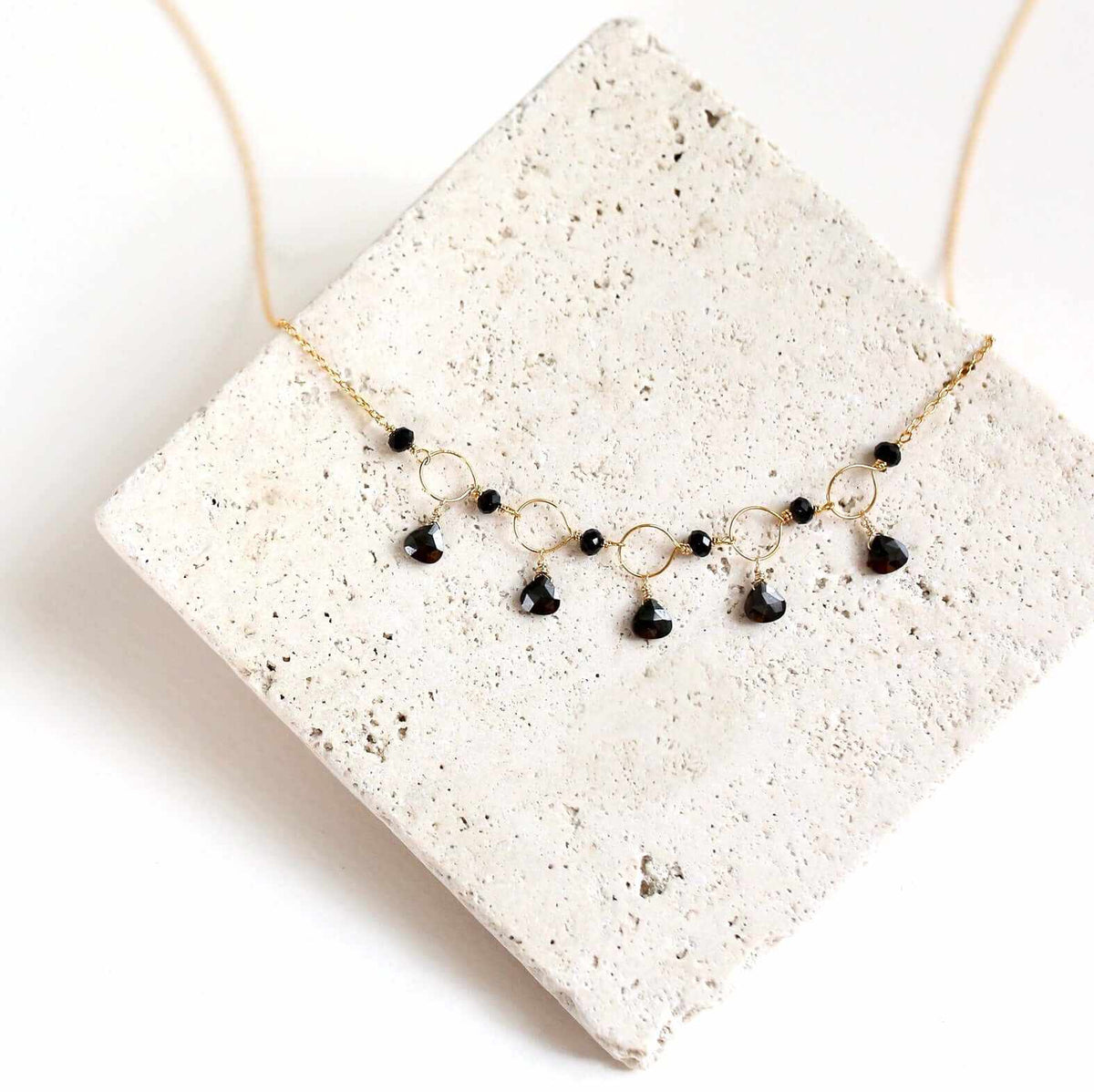 Rose Quartz Gemstone Mini Sparkler NecklaceDelicate, handmade gemstone chain.
- Rose Quartz gemstones- 16 - 18" long with 2" extender- Spring ring clasp- 14k gold plated fine Italian sterling silver- Gift boxNecklacesPARKEN JEWELRYVettedArcRose Quartz Gemstone