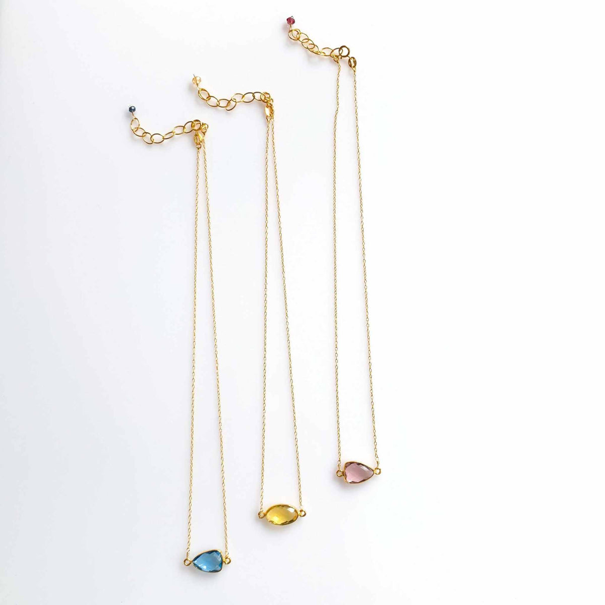 Green Amethyst Minimalist NecklaceSimple, gold necklace with beautiful green amethyst bezel set gemstones. Great for layering.- 16-18" long- Spring ring clasp- 14k gold plated fine Italian sterling sNecklacesPARKEN JEWELRYVettedArcGreen Amethyst Necklace